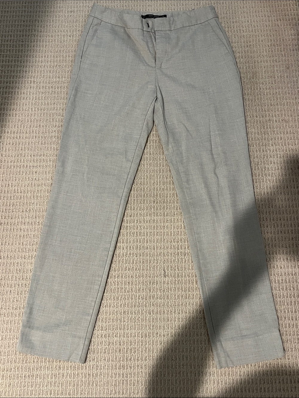Zara Light Khaki Ankle Length Slim Dress Pants